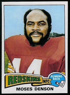 Moses Denson 1975 Topps football card