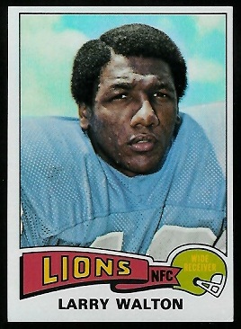 Larry Walton 1975 Topps football card