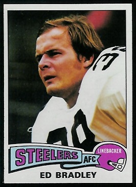 Ed Bradley Jr. 1975 Topps football card