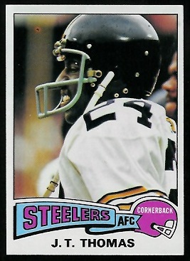 J.T. Thomas 1975 Topps football card J.T. Thomas 1975 Topps football card