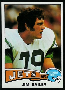 Jim Bailey 1975 Topps football card