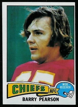 Barry Pearson 1975 Topps football card