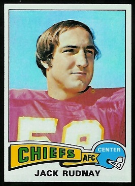 Jack Rudnay 1975 Topps football card Jack Rudnay 1975 Topps football card