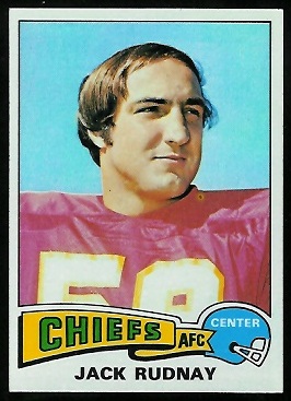 Jack Rudnay 1975 Topps football card