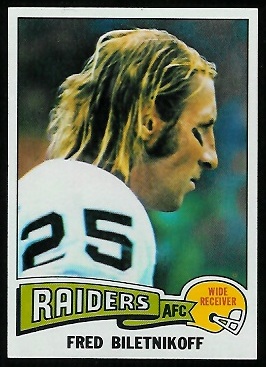 Fred Biletnikoff 1975 Topps football card