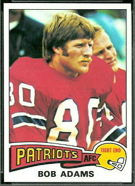 Bob Adams 1975 Topps football card