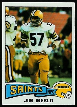 Jim Merlo 1975 Topps football card