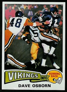 Dave Osborn 1975 Topps football card