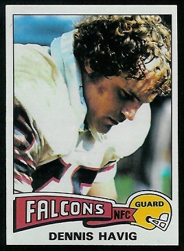 Dennis Havig 1975 Topps football card