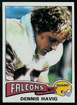 Dennis Havig 1975 Topps football card