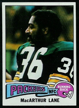 MacArthur Lane 1975 Topps football card