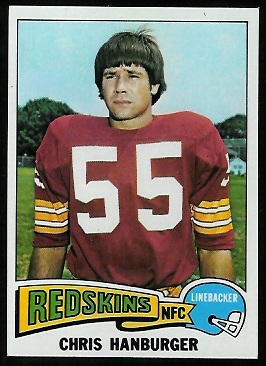 Chris Hanburger 1975 Topps football card