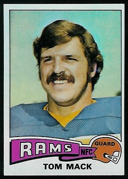 Tom Mack 1975 Topps football card Tom Mack 1975 Topps football card