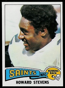 Howard Stevens 1975 Topps football card