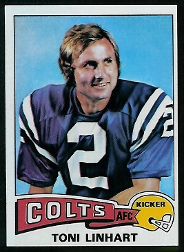 Toni Linhart 1975 Topps football card