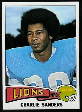 Charlie Sanders 1975 Topps football card