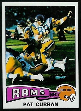 Pat Curran 1975 Topps football card