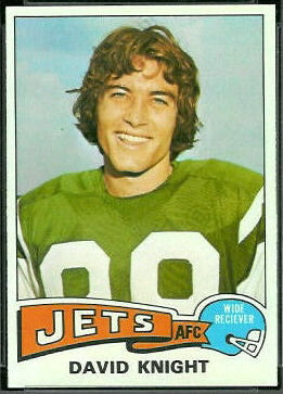 David Knight 1975 Topps football card