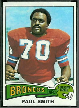 Paul Smith 1975 Topps football card