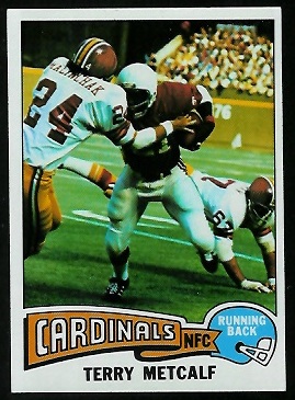 Terry Metcalf 1975 Topps football card Terry Metcalf 1975 Topps football card