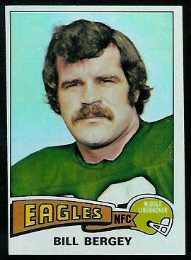 Bill Bergey 1975 Topps football card