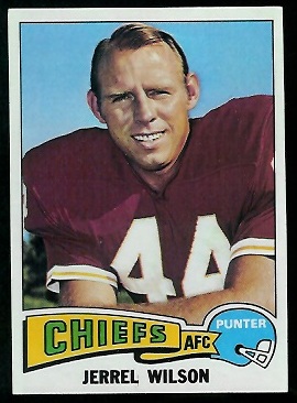 Jerrel Wilson 1975 Topps football card