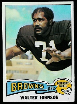 Walter Johnson 1975 Topps football card
