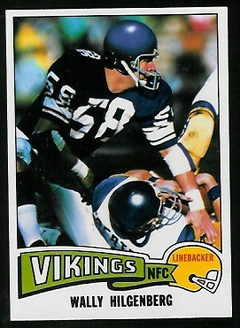 Wally Hilgenberg 1975 Topps football card