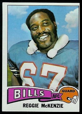 Reggie McKenzie 1975 Topps football card