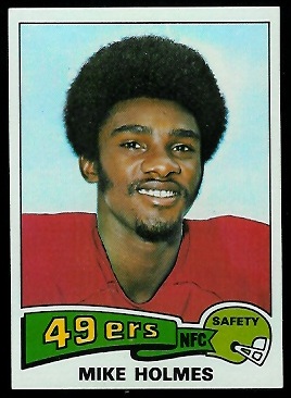 Mike Holmes 1975 Topps football card