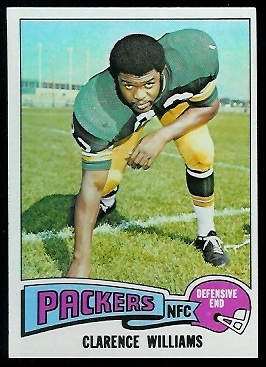 Clarence Williams 1975 Topps football card