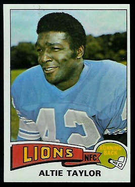 Altie Taylor 1975 Topps football card
