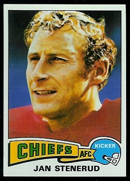 Jan Stenerud 1975 Topps football card