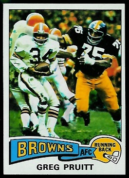 Greg Pruitt 1975 Topps football card