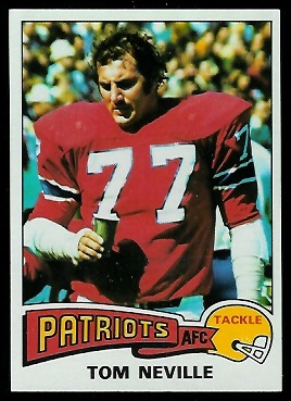 Tom Neville 1975 Topps football card Tom Neville 1975 Topps football card