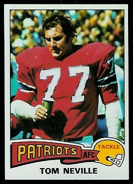 Tom Neville 1975 Topps football card