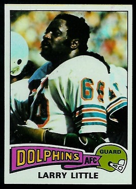 Larry Little 1975 Topps football card