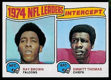 1974 Interception Leaders 1975 Topps football card
