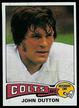 John Dutton 1975 Topps football card