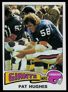 Pat Hughes 1975 Topps football card