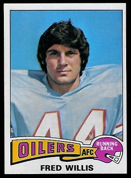 Fred Willis 1975 Topps football card