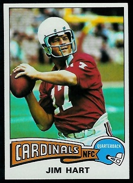 Jim Hart 1975 Topps football card