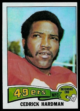 Cedrick Hardman 1975 Topps football card