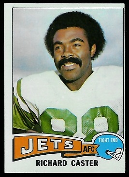 Richard Caster 1975 Topps football card