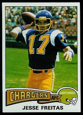 Jesse Freitas 1975 Topps football card