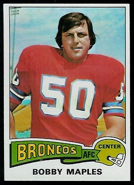 Bobby Maples 1975 Topps football card