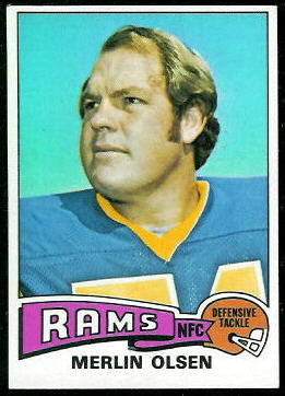 Merlin Olsen 1975 Topps football card