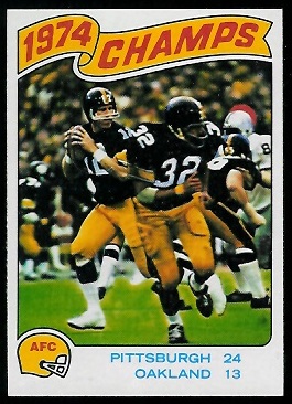 1974 AFC Championship 1975 Topps football card