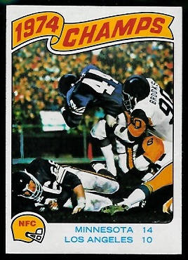 1974 NFC Championship 1975 Topps football card