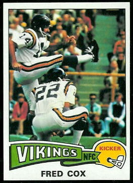 Fred Cox 1975 Topps football card